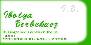 ibolya berbekucz business card